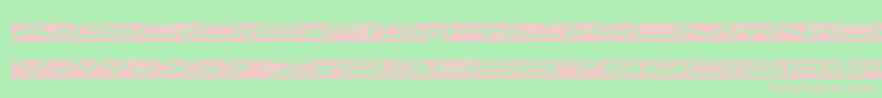 Czcionka METRO CITY inverse – różowe czcionki na zielonym tle