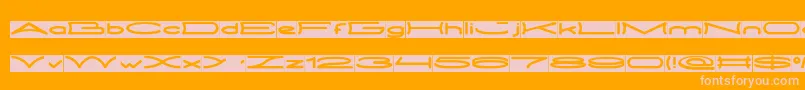 METRO CITY inverse-Schriftart – Rosa Schriften auf orangefarbenem Hintergrund