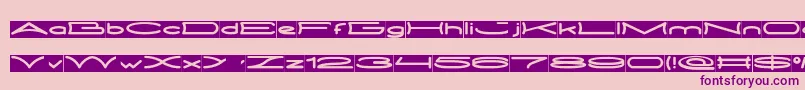 METRO CITY inverse-fontti – violetit fontit vaaleanpunaisella taustalla