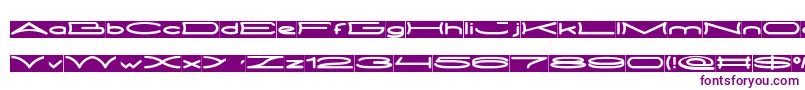 METRO CITY inverse-fontti – violetit fontit valkoisella taustalla