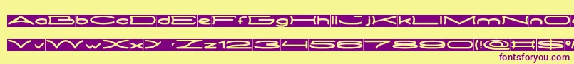 METRO CITY inverse Font – Purple Fonts on Yellow Background