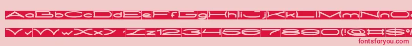 フォントMETRO CITY inverse – ピンクの背景に赤い文字