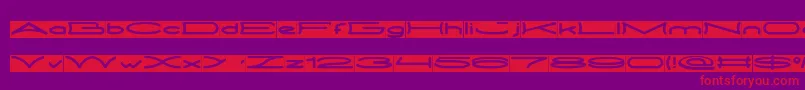 フォントMETRO CITY inverse – 紫の背景に赤い文字