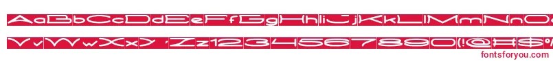 フォントMETRO CITY inverse – 白い背景に赤い文字