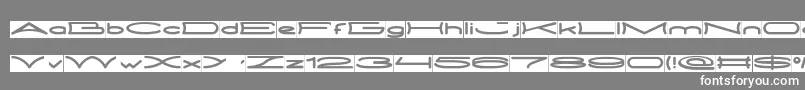 Шрифт METRO CITY inverse – белые шрифты на сером фоне