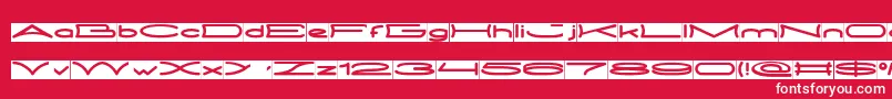 フォントMETRO CITY inverse – 赤い背景に白い文字