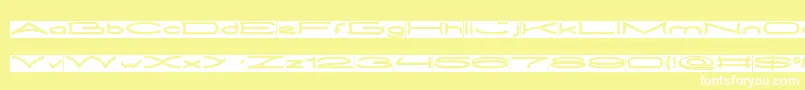 Шрифт METRO CITY inverse – белые шрифты на жёлтом фоне