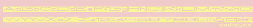 METRO CITY inverse-Schriftart – Gelbe Schriften auf rosa Hintergrund