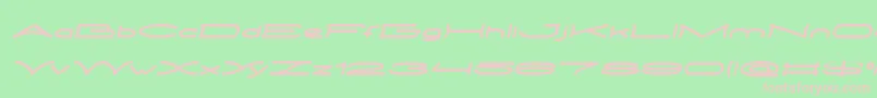 METRO CITY Italic Font – Pink Fonts on Green Background