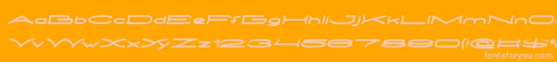 METRO CITY Italic Font – Pink Fonts on Orange Background