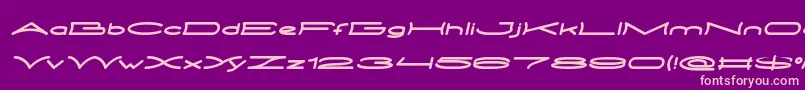 METRO CITY Italic Font – Pink Fonts on Purple Background