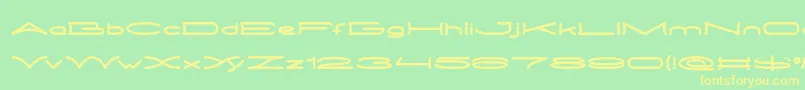 METRO CITY Light Font – Yellow Fonts on Green Background