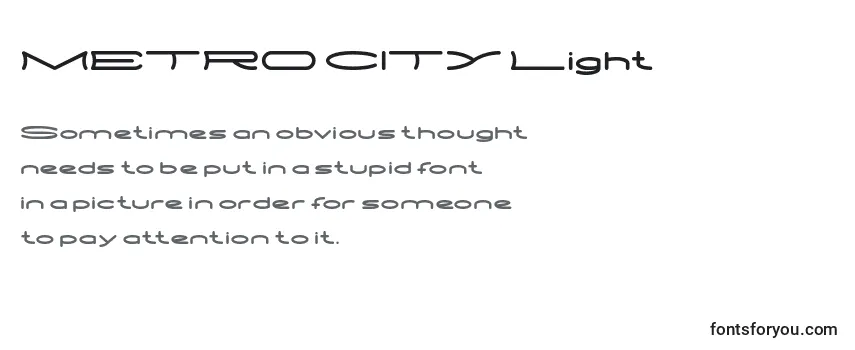 METRO CITY Light Font