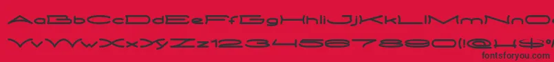 METRO CITY Font – Black Fonts on Red Background