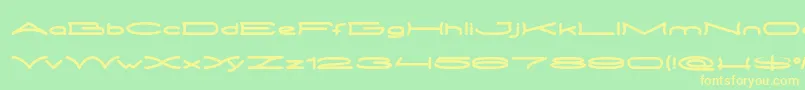 METRO CITY Font – Yellow Fonts on Green Background