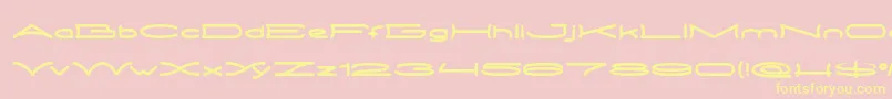 METRO CITY Font – Yellow Fonts on Pink Background