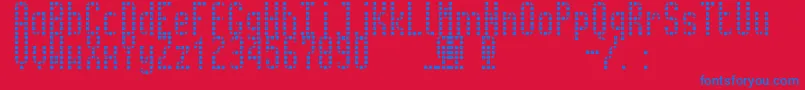 metro2 Font – Blue Fonts on Red Background