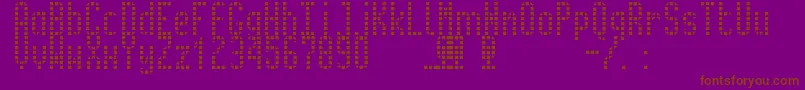 metro2 Font – Brown Fonts on Purple Background