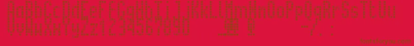 metro2 Font – Brown Fonts on Red Background