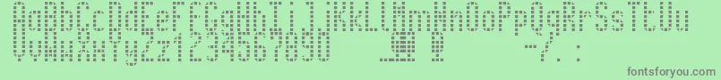 metro2-fontti – harmaat kirjasimet vihreällä taustalla