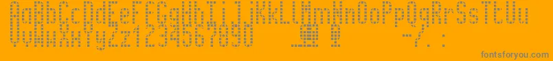 metro2 Font – Gray Fonts on Orange Background