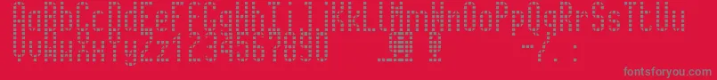 フォントmetro2 – 赤い背景に灰色の文字