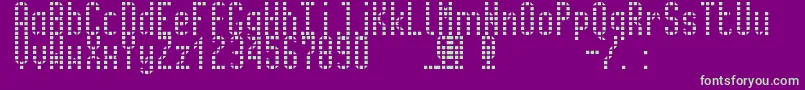 metro2 Font – Green Fonts on Purple Background