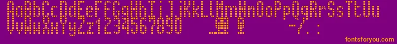 metro2 Font – Orange Fonts on Purple Background