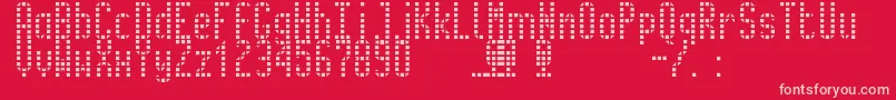 metro2 Font – Pink Fonts on Red Background