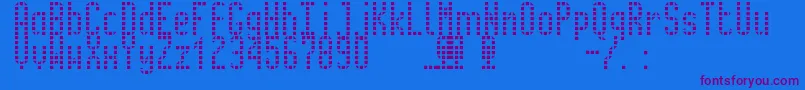 metro2 Font – Purple Fonts on Blue Background