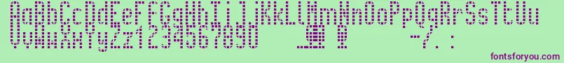 metro2 Font – Purple Fonts on Green Background