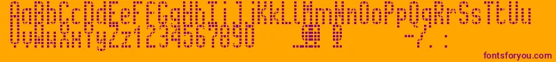 metro2 Font – Purple Fonts on Orange Background