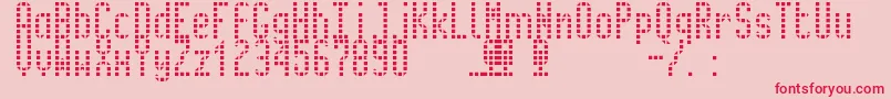 metro2 Font – Red Fonts on Pink Background