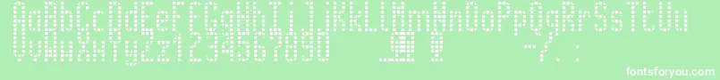 metro2 Font – White Fonts on Green Background