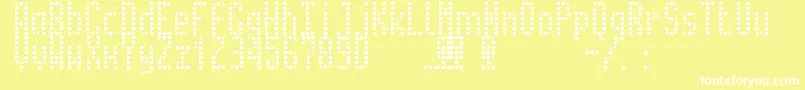 metro2 Font – White Fonts on Yellow Background