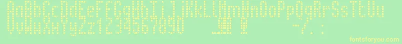 metro2 Font – Yellow Fonts on Green Background