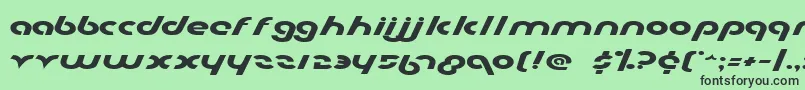 フォントMetro2e – 緑の背景に黒い文字