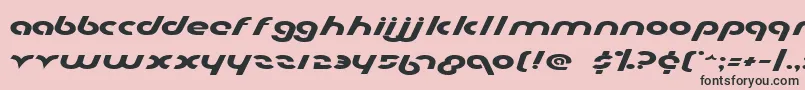 フォントMetro2e – ピンクの背景に黒い文字