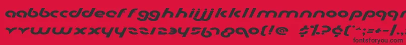 Metro2e-Schriftart – Schwarze Schriften auf rotem Hintergrund