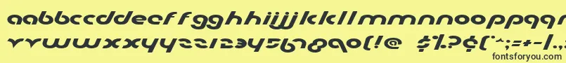 Metro2e-fontti – mustat fontit keltaisella taustalla