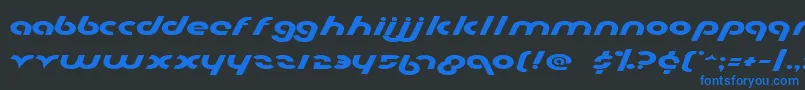 Шрифт Metro2e – синие шрифты на чёрном фоне