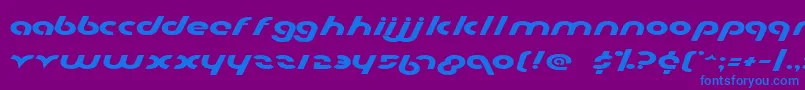 Шрифт Metro2e – синие шрифты на фиолетовом фоне