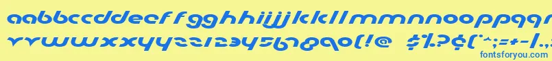 Шрифт Metro2e – синие шрифты на жёлтом фоне