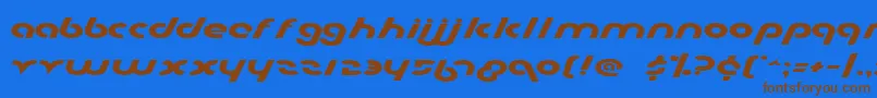 Шрифт Metro2e – коричневые шрифты на синем фоне