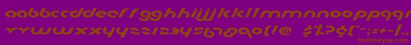 Шрифт Metro2e – коричневые шрифты на фиолетовом фоне
