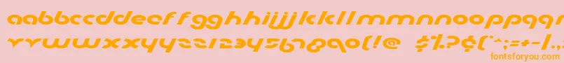 Metro2e Font – Orange Fonts on Pink Background