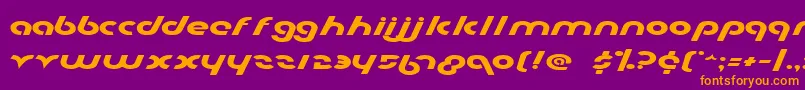 Metro2e Font – Orange Fonts on Purple Background