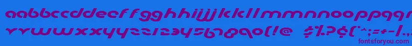 Metro2e Font – Purple Fonts on Blue Background