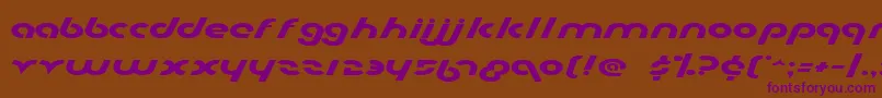 Metro2e-fontti – violetit fontit ruskealla taustalla