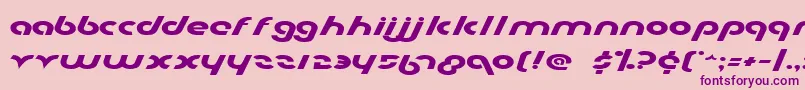フォントMetro2e – ピンクの背景に紫のフォント